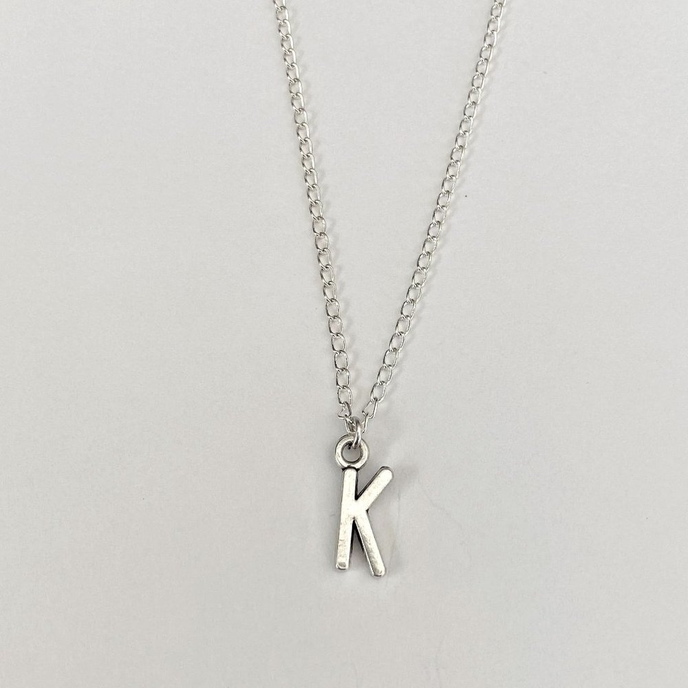 3 for $49 New Silver "K" Initial Necklace
